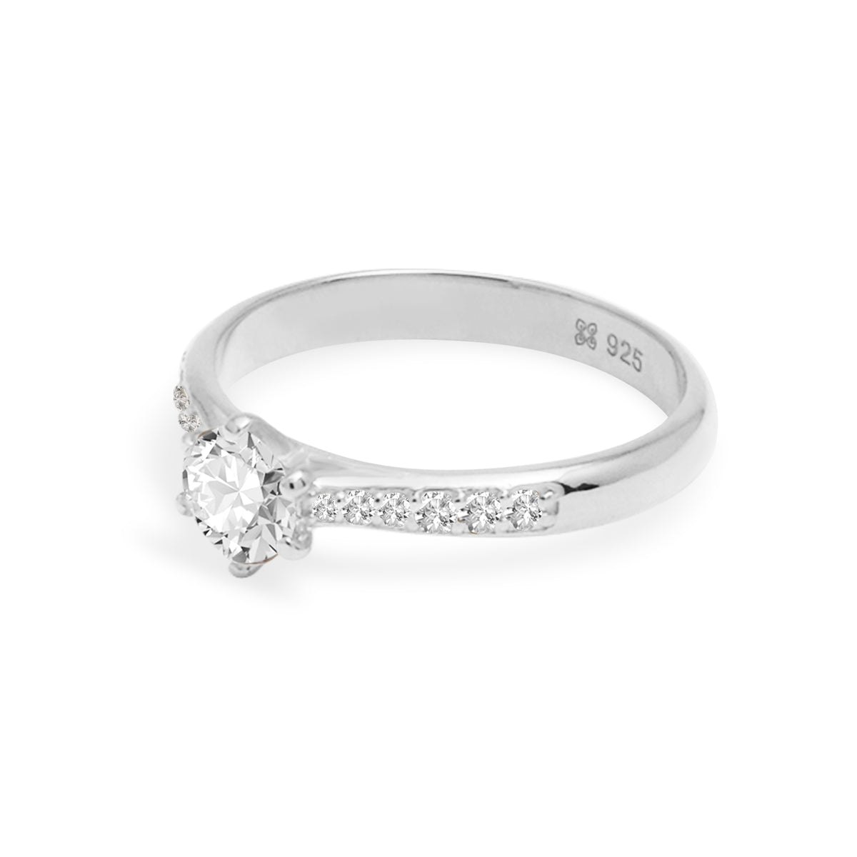 Cincin Couple Pave Solitaire Perak 925 Koleksi Amoria