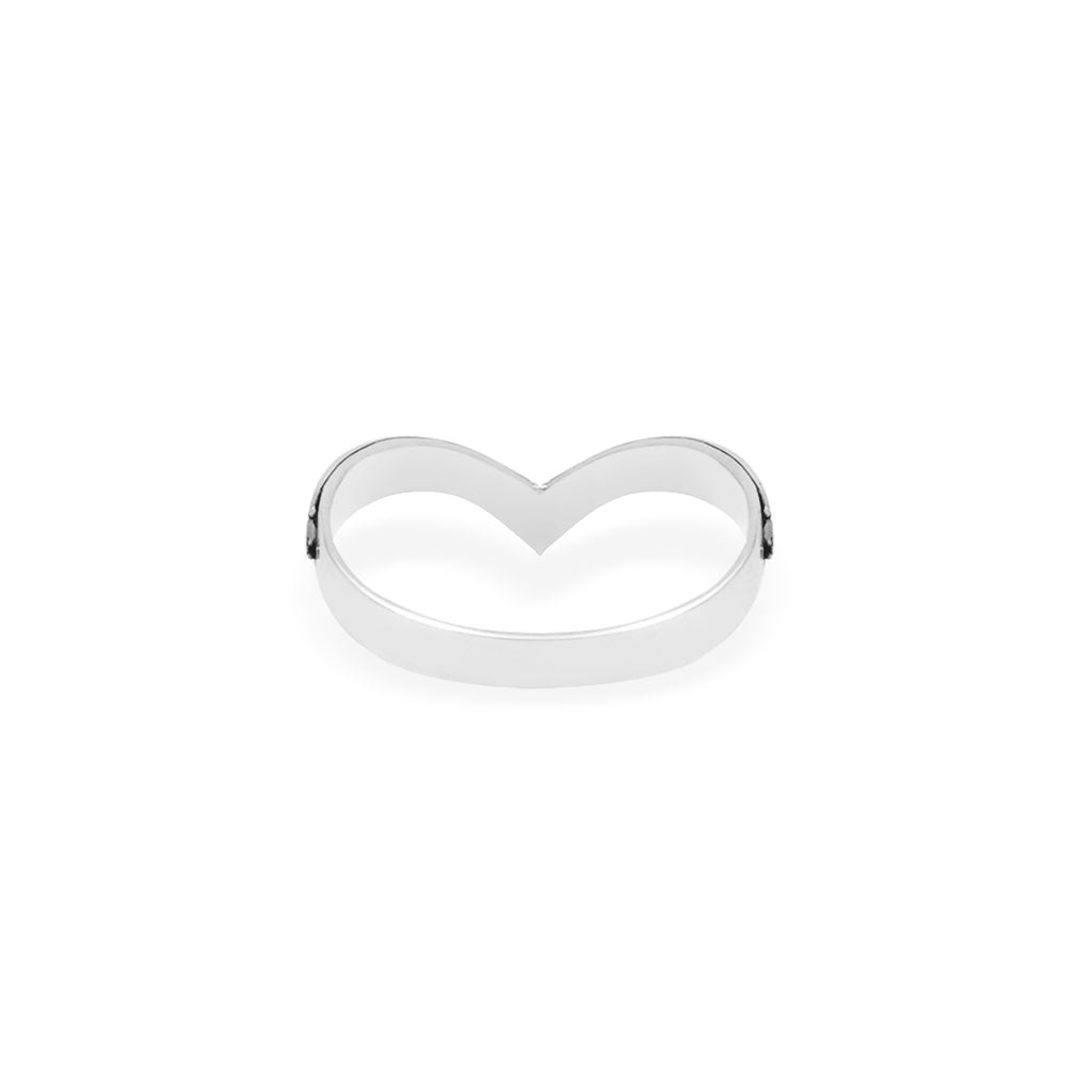 Cincin V Shape Jawan Keliling Sterling Silver 925