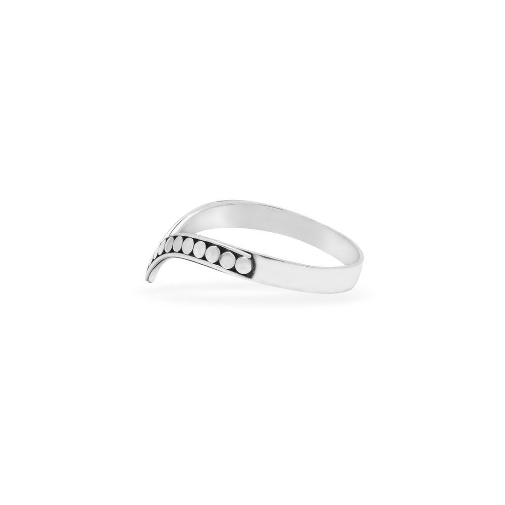 Cincin V Shape Jawan Keliling Sterling Silver 925