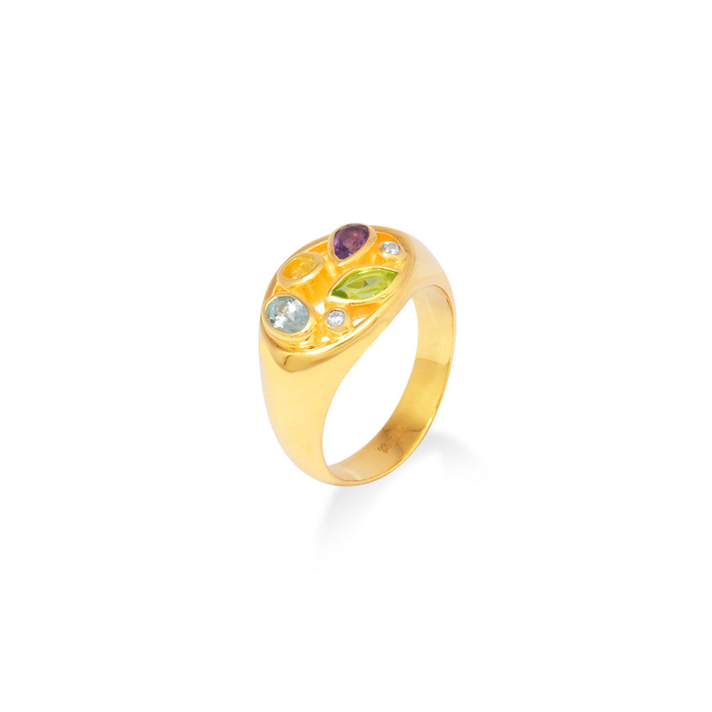 Cincin Signet Perak 925 Koleksi Mozaik