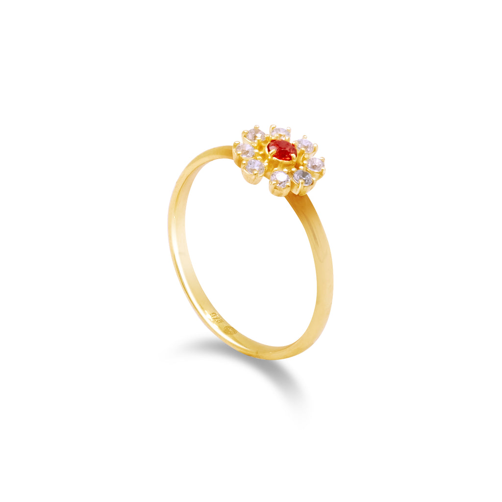 Cincin Koleksi Coreopsis Sterling Silver 925 Gold Plated