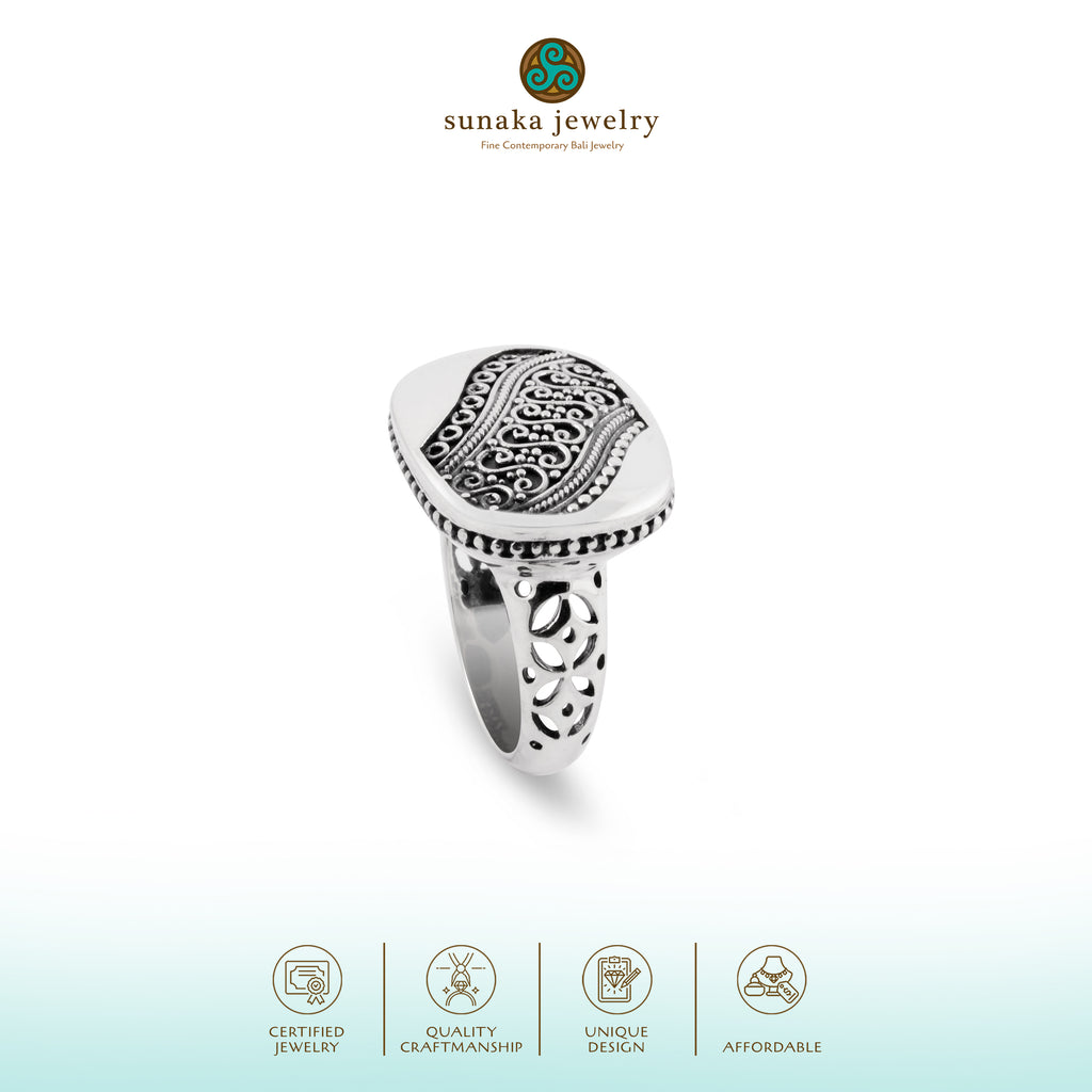 Cincin Cocktail Koleksi Batik Indonesia Sterling Silver 925