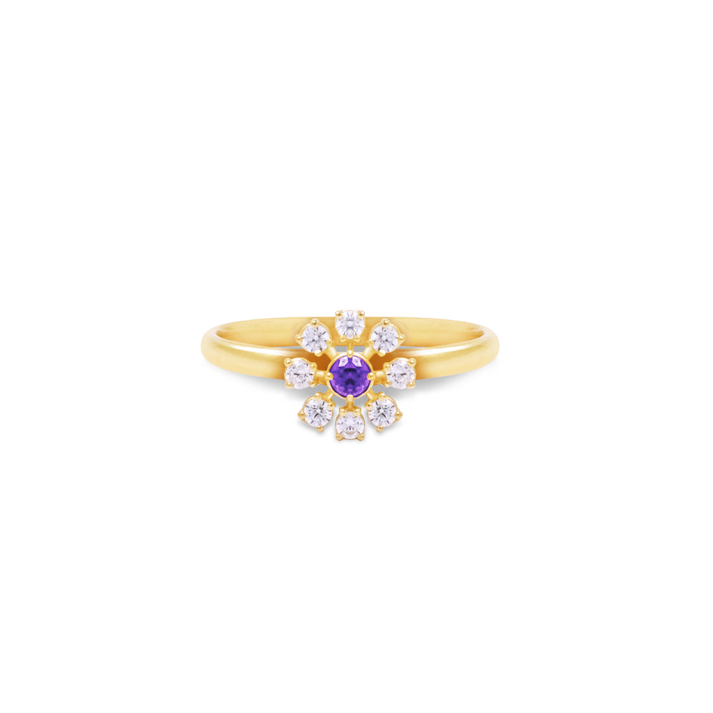 Cincin Koleksi Coreopsis Sterling Silver 925 Gold Plated