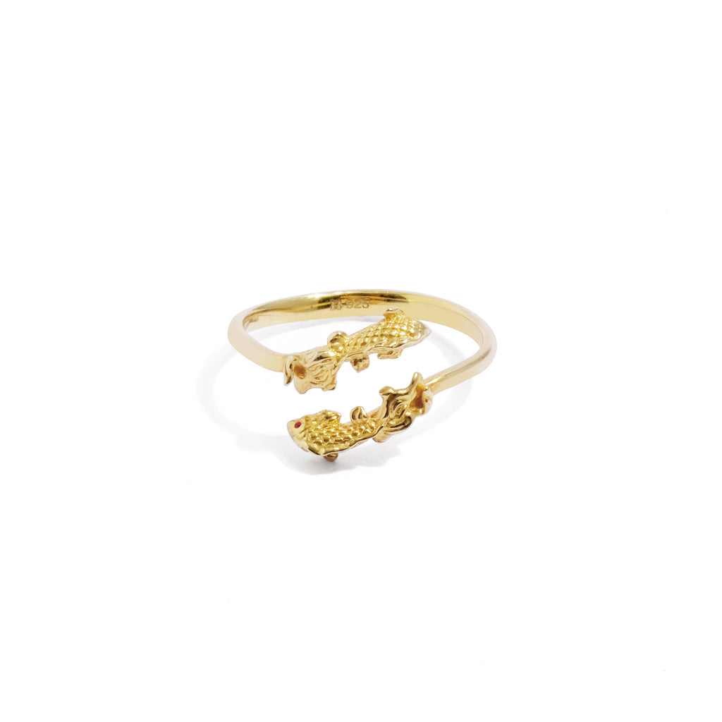 Cincin Perak Yamabuki Sterling Silver 925 Gold Plated