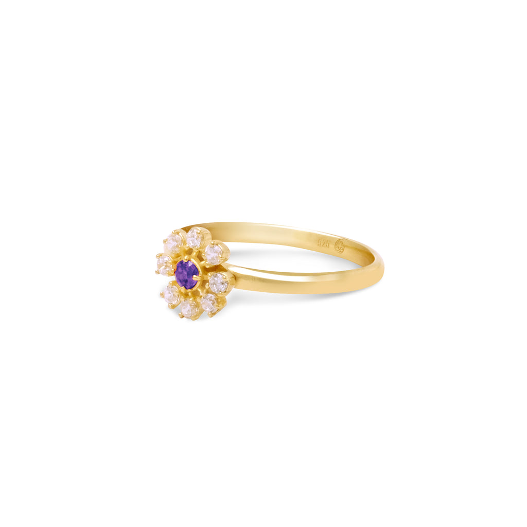 Cincin Koleksi Coreopsis Sterling Silver 925 Gold Plated
