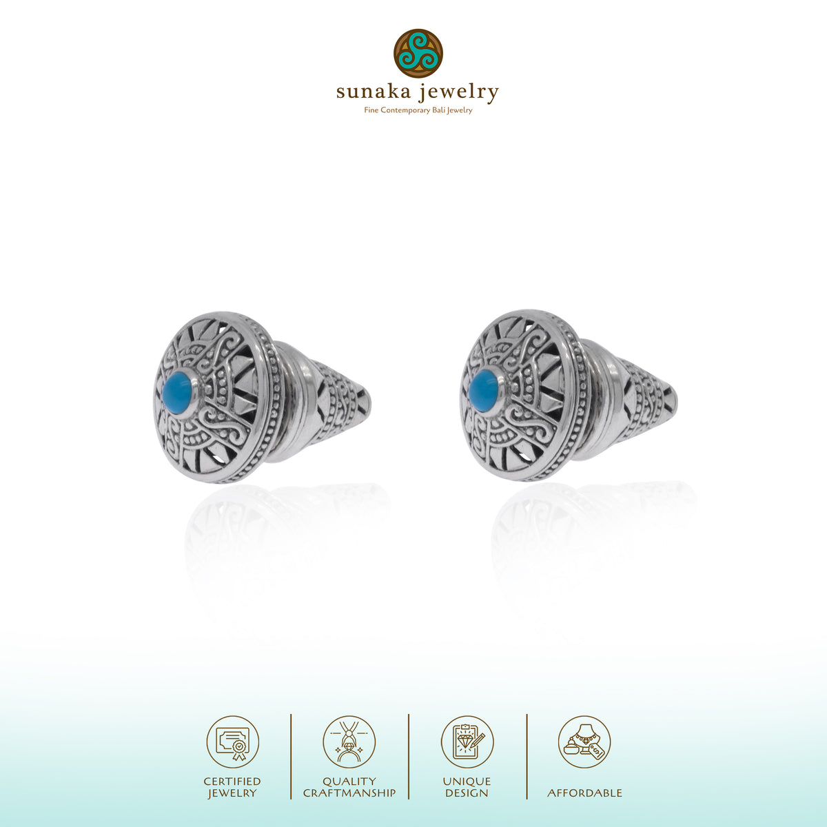 Anting Subeng Besar Koleksi Bohemian Sterling Silver 925