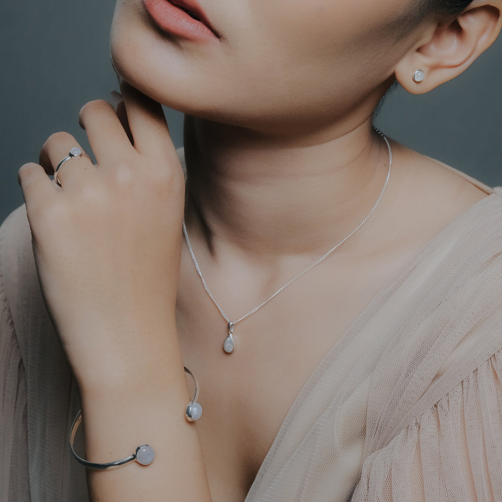 Anting Stud Round Koleksi Serenity Perak 925