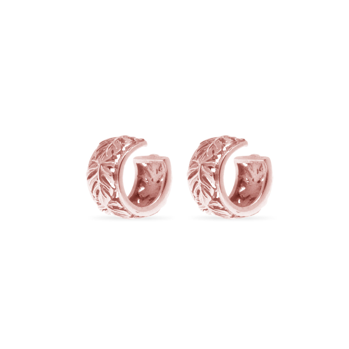 Anting Cuff Perak 925 Monstera Rose Gold Plated