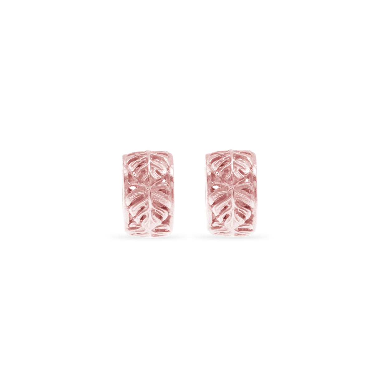 Anting Cuff Perak 925 Monstera Rose Gold Plated