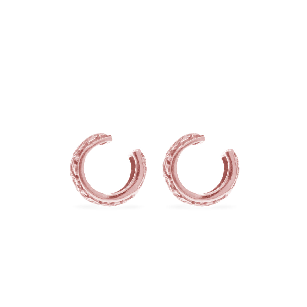 Anting Cuff Perak 925 Monstera Rose Gold Plated