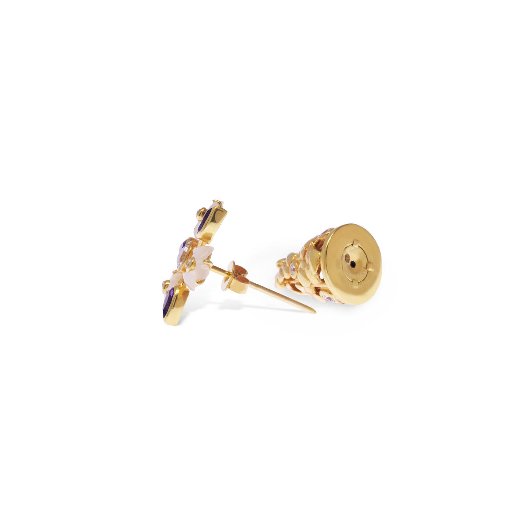 Anting Subeng Perak 925 Koleksi Anggrek Gold Plated