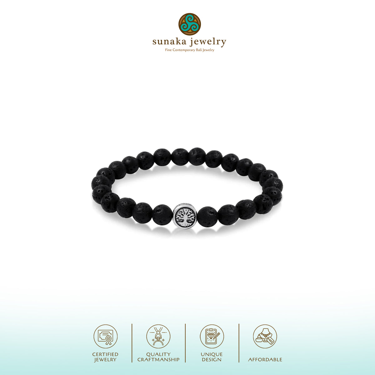 Gelang Lava Bead Perak 925 Koleksi Tree Of Life New Design