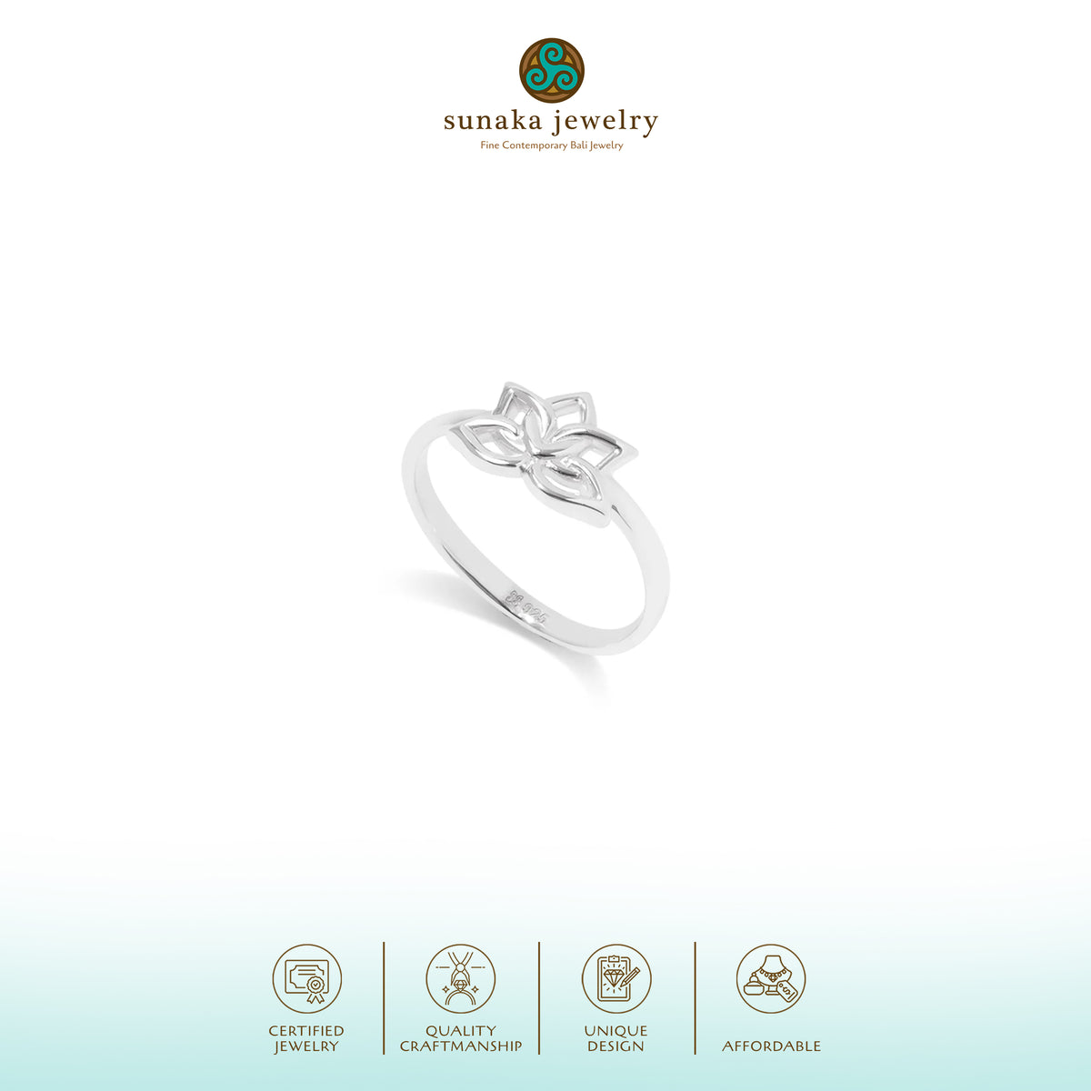 Water Lily Collection Sterling Silver Ring