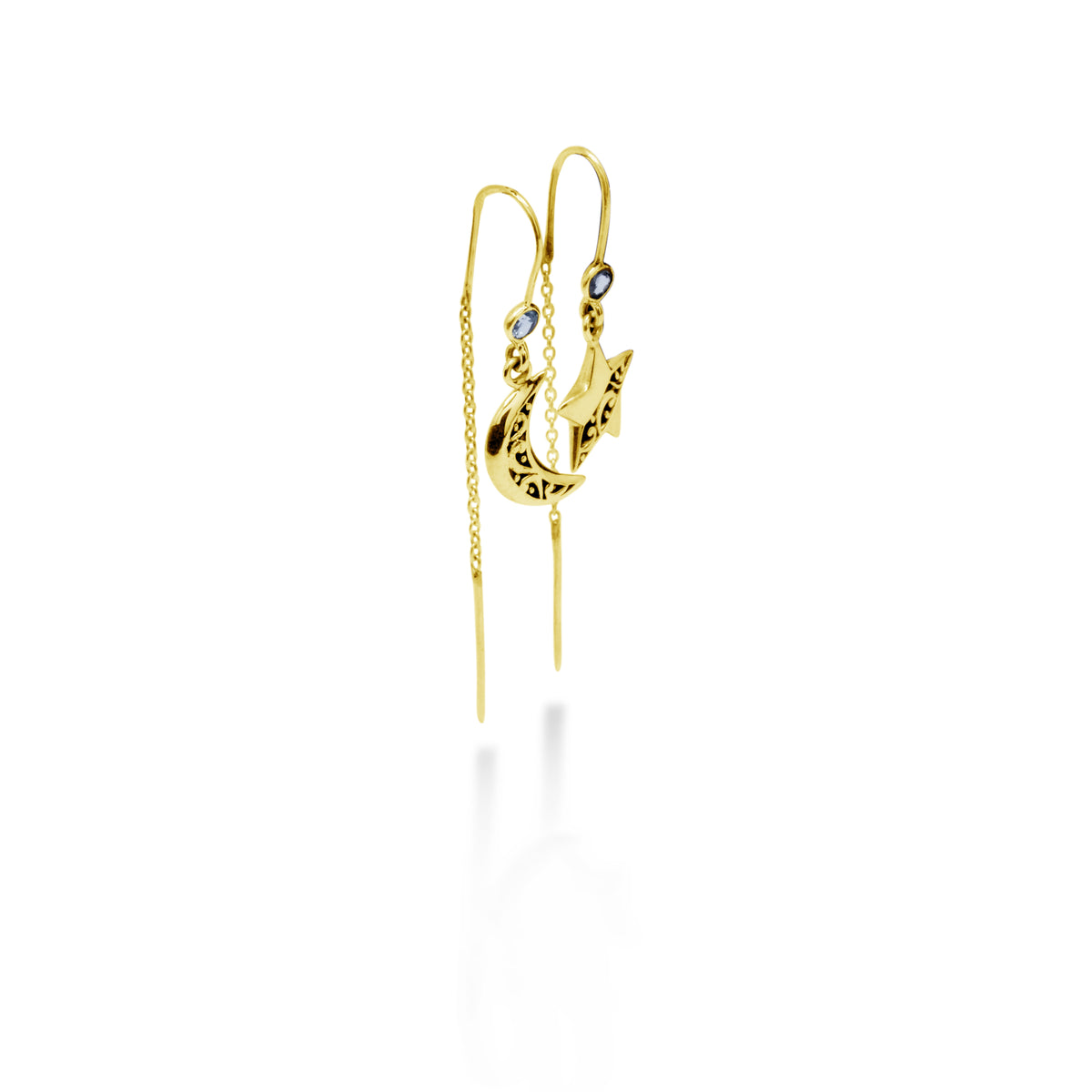 Anting Perak 925 Koleksi Celestial Bulan Bintang