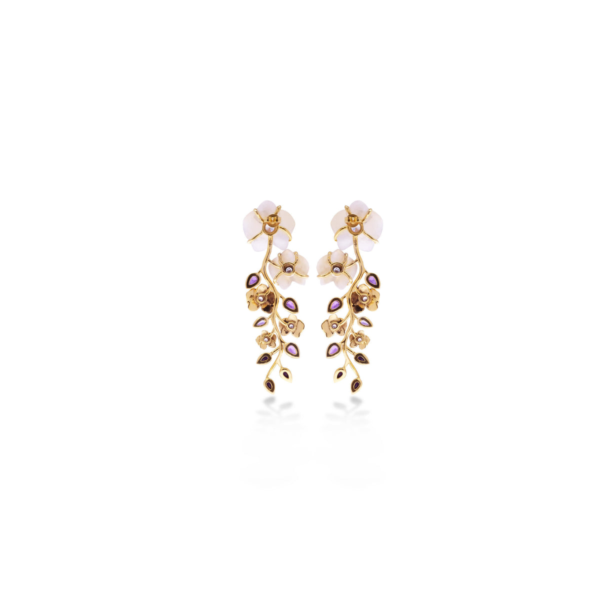 Anting Statment Perak 925 Koleksi Anggrek Gold Plated