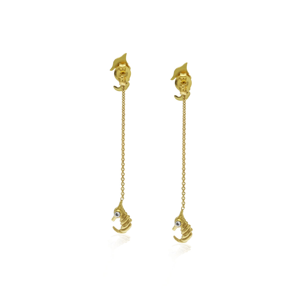 Anting Perak 925 Koleksi Seahorse ( Rantai bisa lepas pasang )