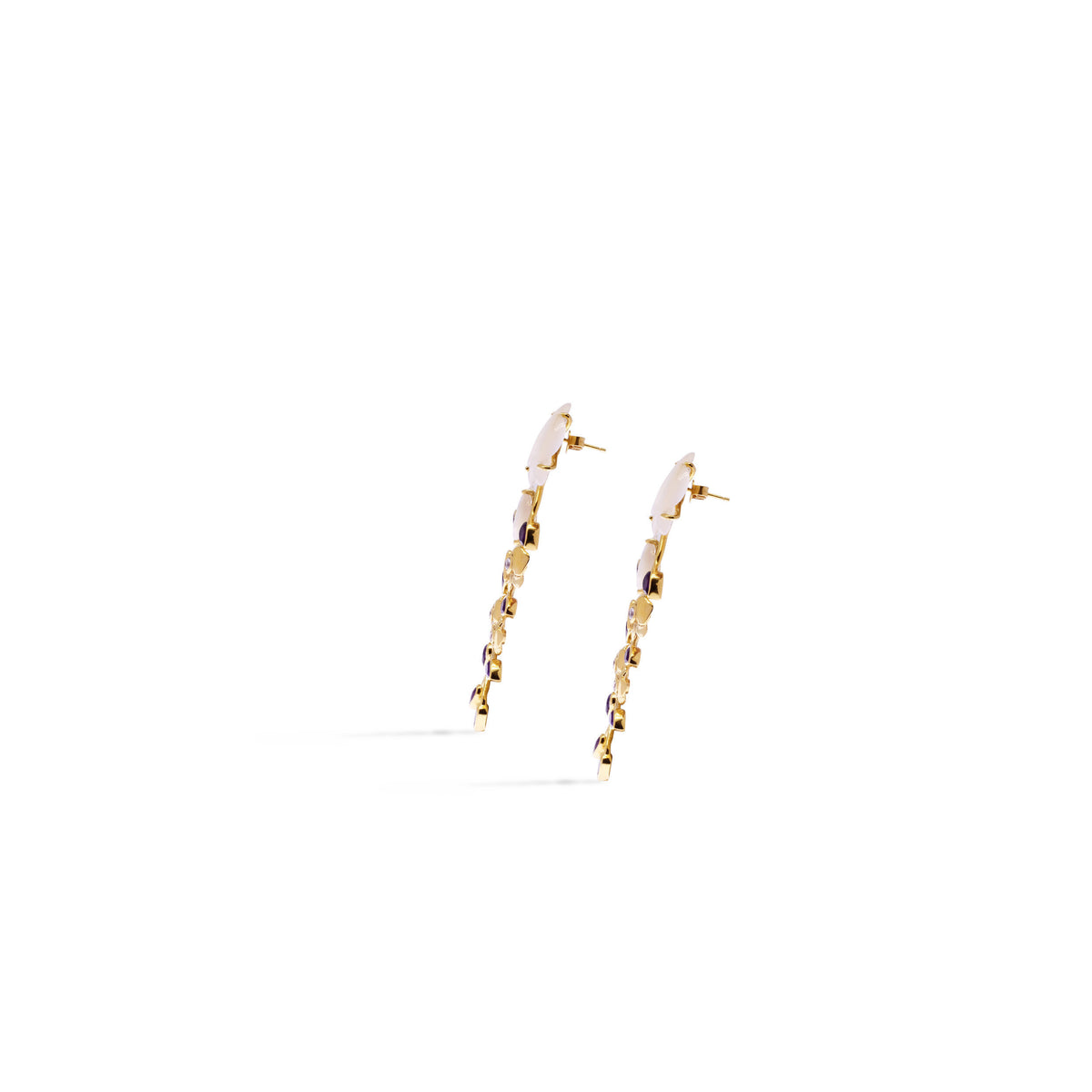 Anting Statment Perak 925 Koleksi Anggrek Gold Plated
