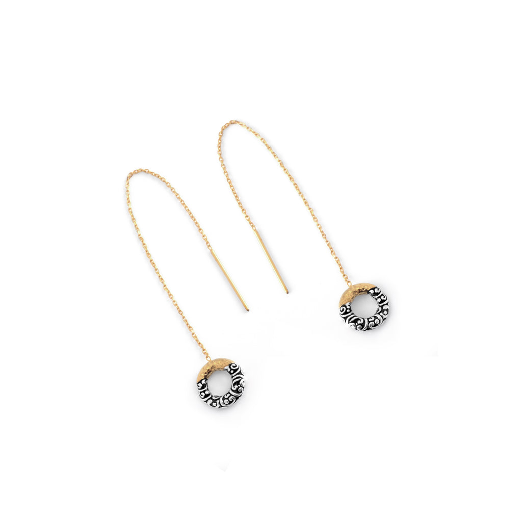 Ayung Collection Small 925 Silver Threader Earrings