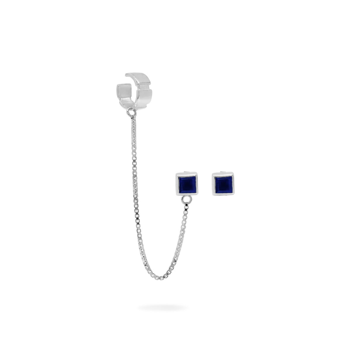 Anting Earcuff Perak 925 Koleksi Aeon Permata Iolite