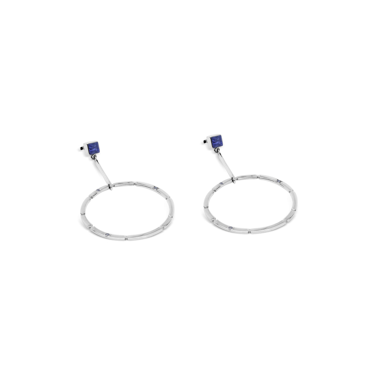 Anting Statement Perak 925 Koleksi Aeon Permata Iolite