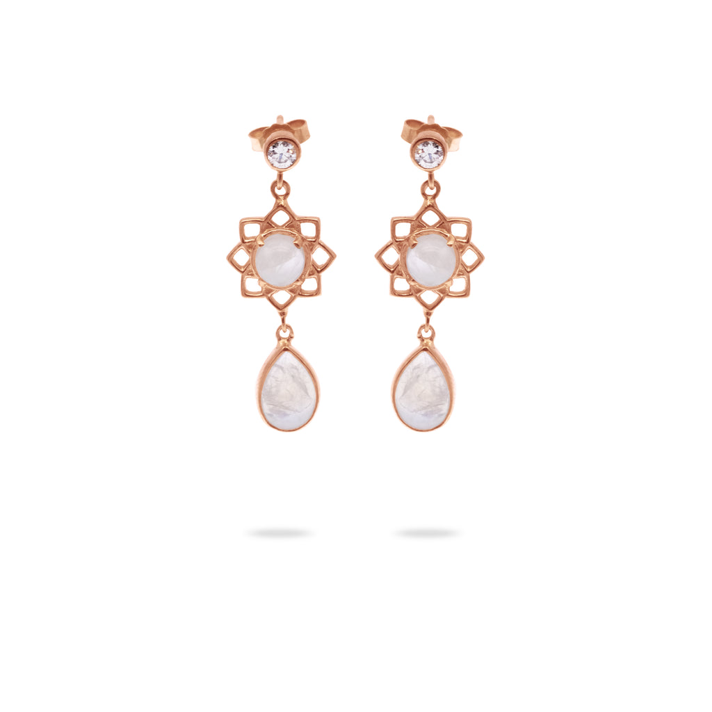 Anting Dangling Perak Koleksi Moonstone Sterling Silver 925