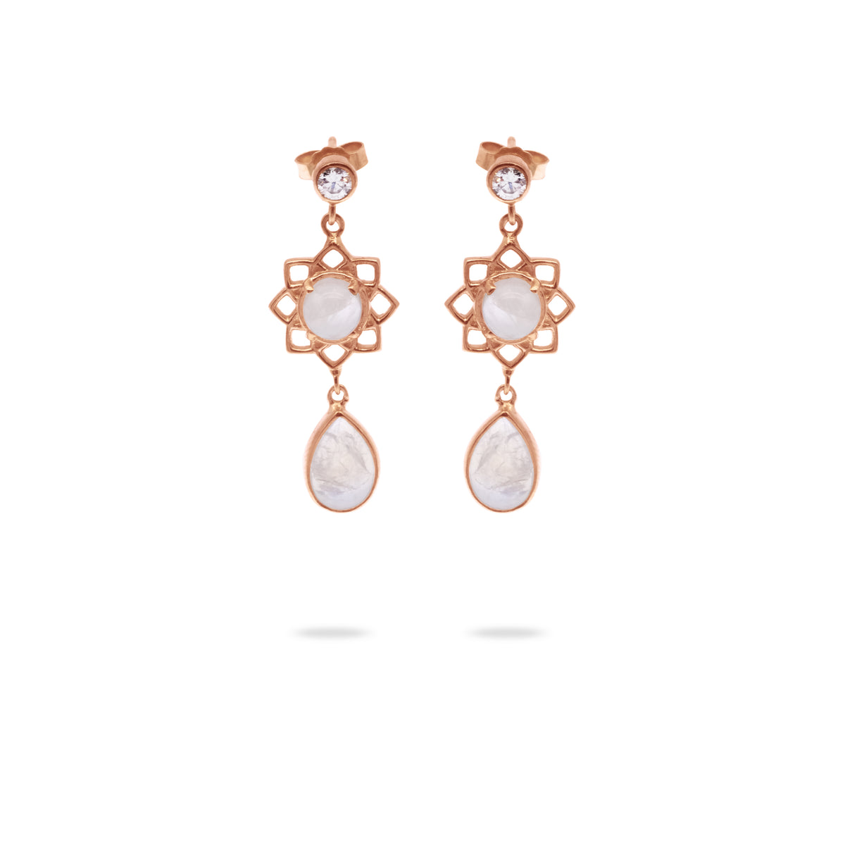 Anting Dangling Perak Koleksi Moonstone Sterling Silver 925