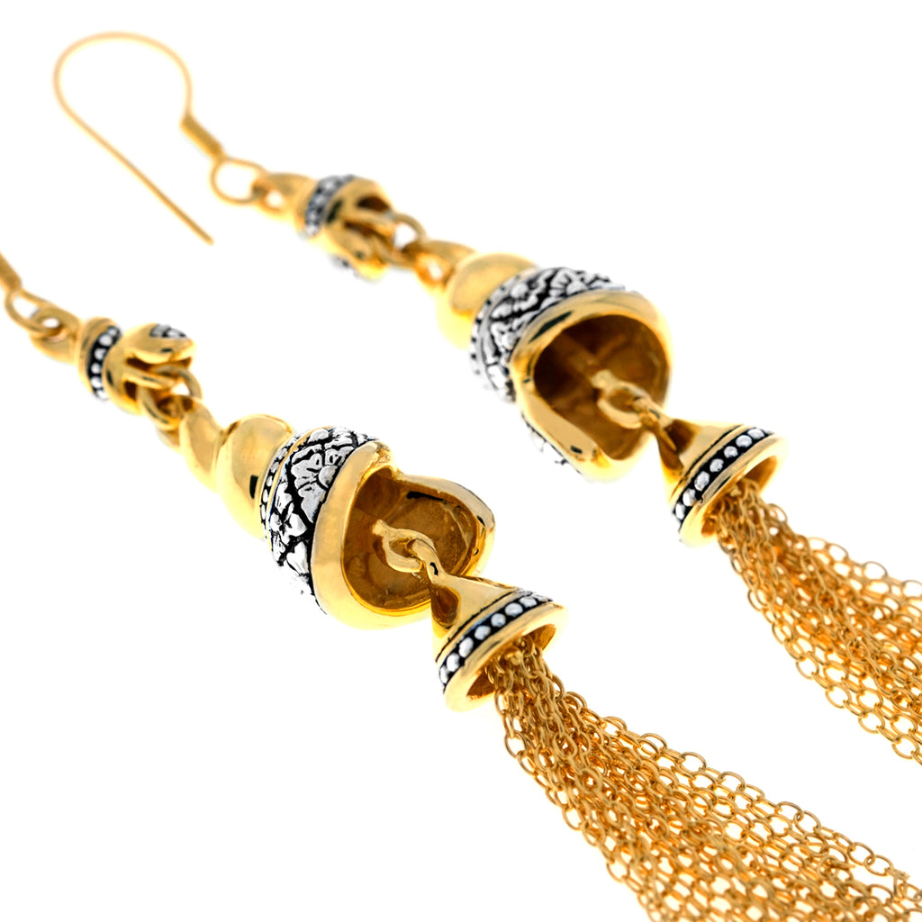 Anting Perak 925 Koleksi Keong Mas Model Double Drop Earrings