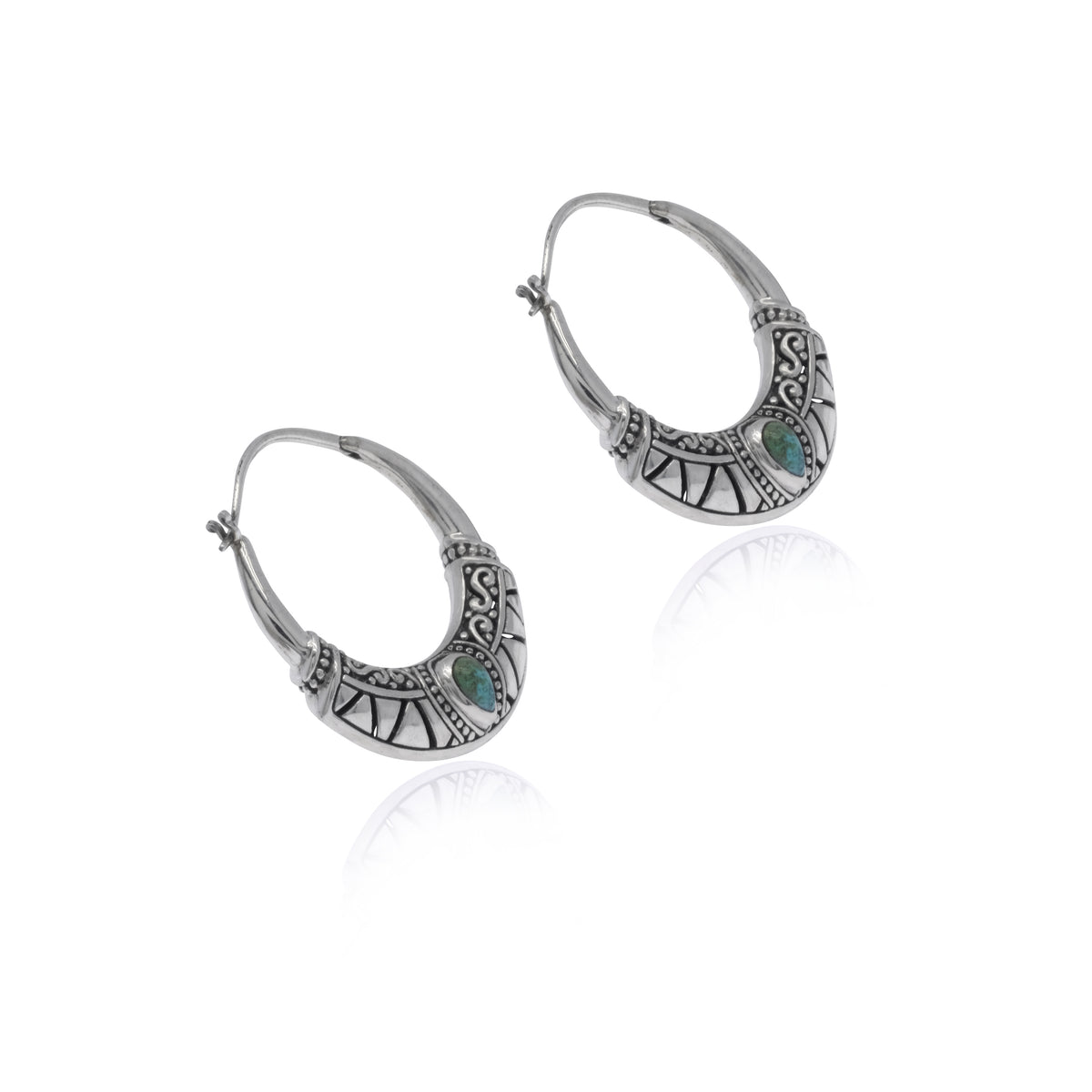 Anting Hoop Koleksi Bohemian Sterling Silver 925