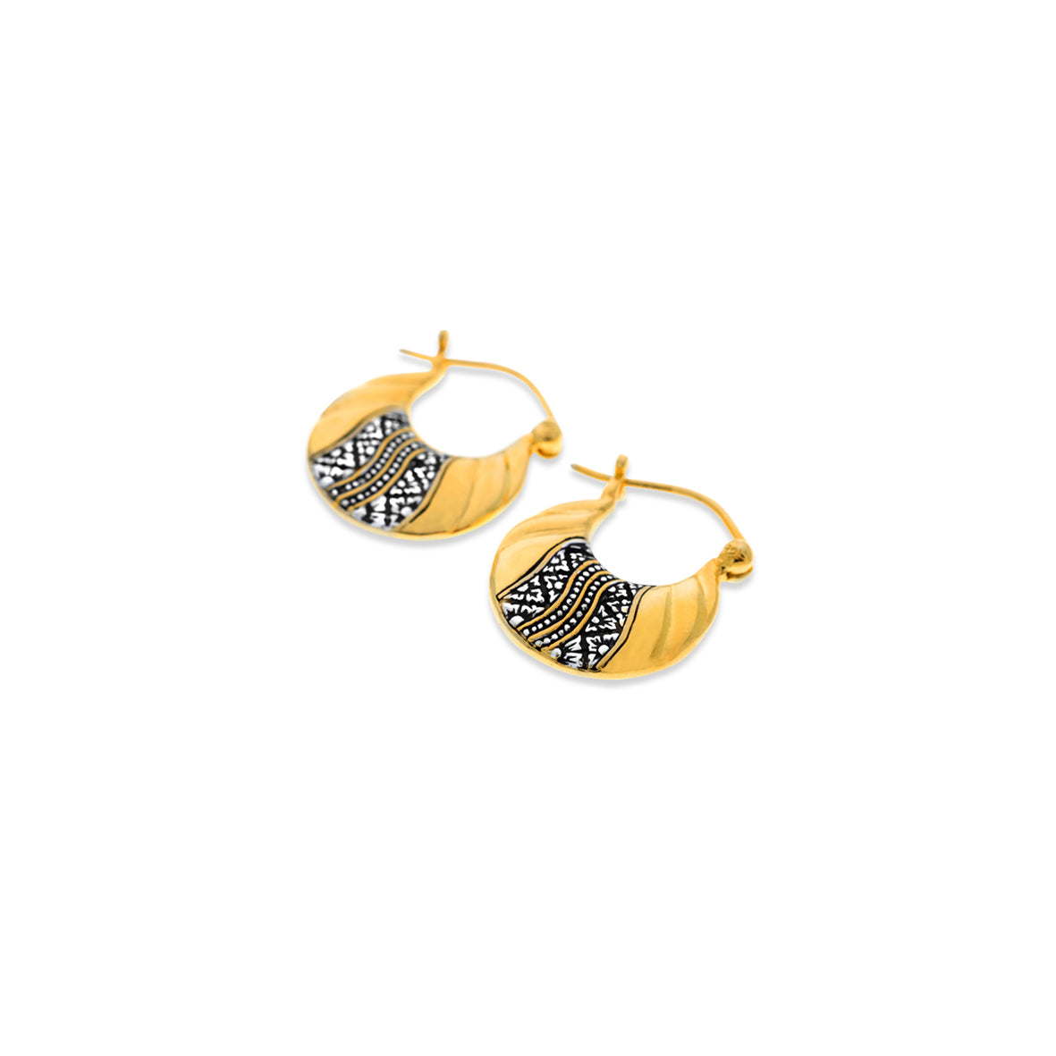 Anting Hoop Kecil Perak 925  Koleksi Keong Emas