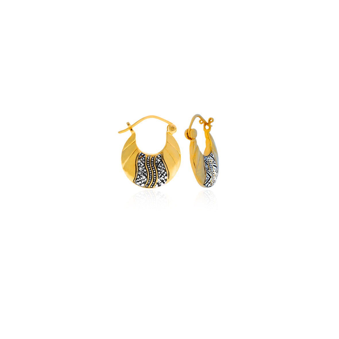 Anting Hoop Kecil Perak 925  Koleksi Keong Emas