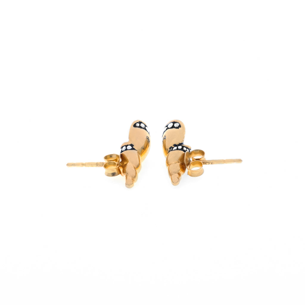 Anting Stud Perak 925 Koleksi Keong Mas Model