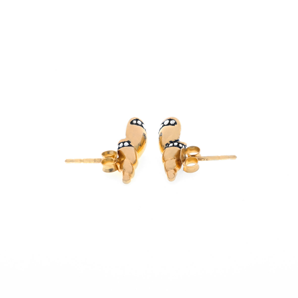 Anting Stud Perak 925 Koleksi Keong Mas Model