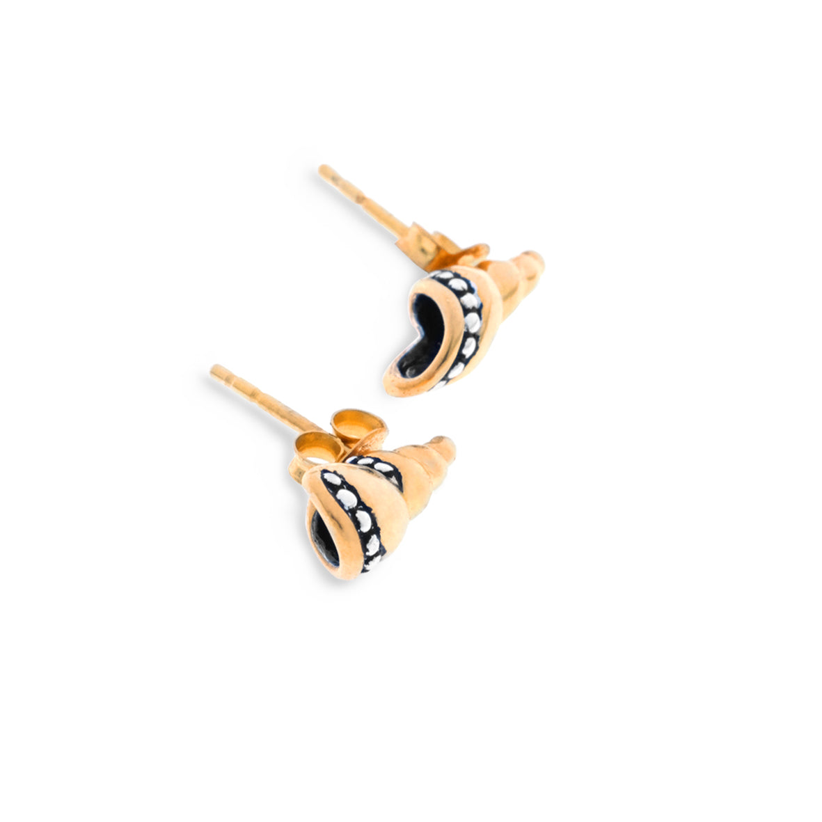 Anting Stud Perak 925 Koleksi Keong Mas Model