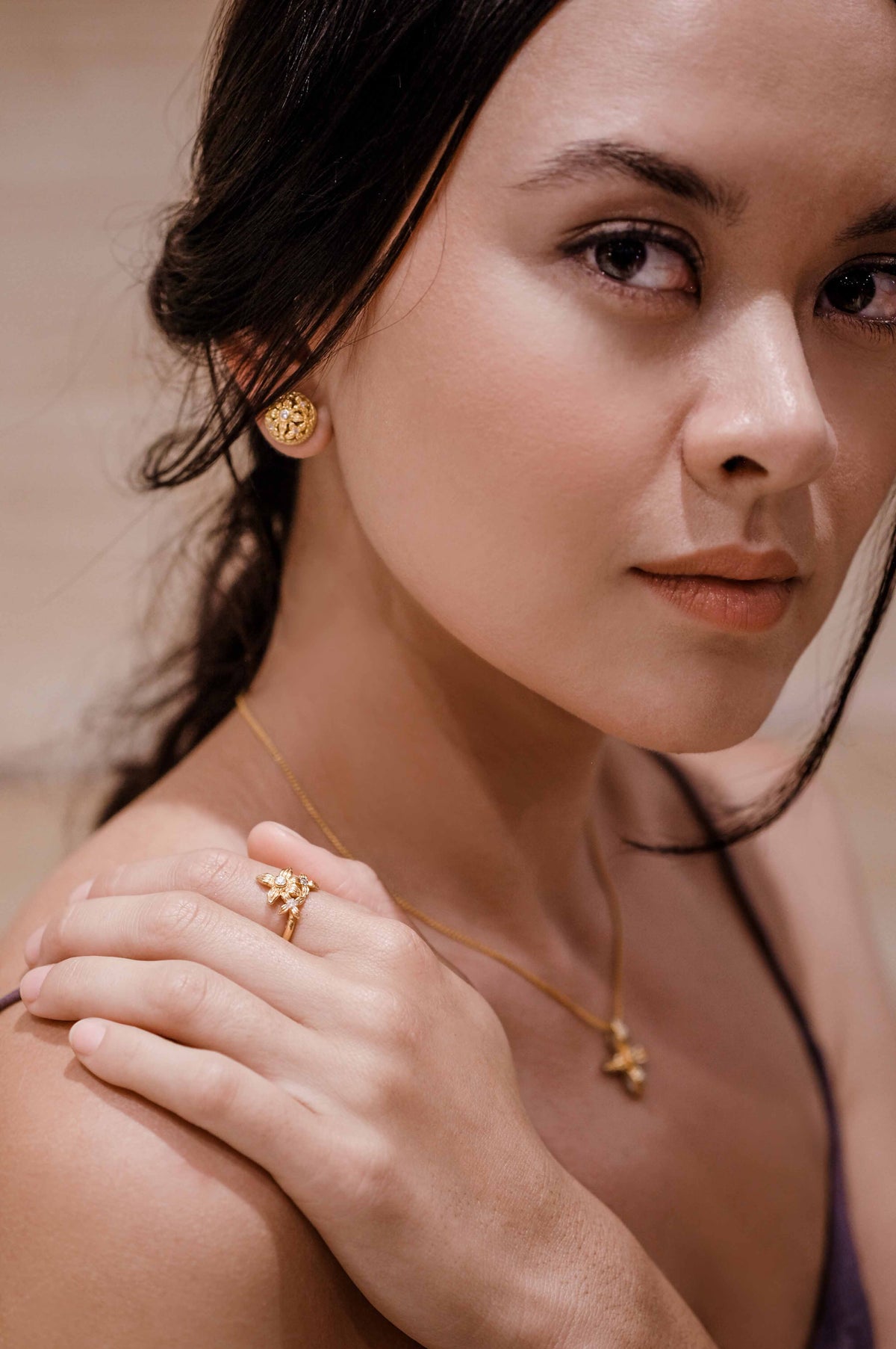 Anting Subeng Besar Perak 925 Koleksi Asoka Sterling Silver