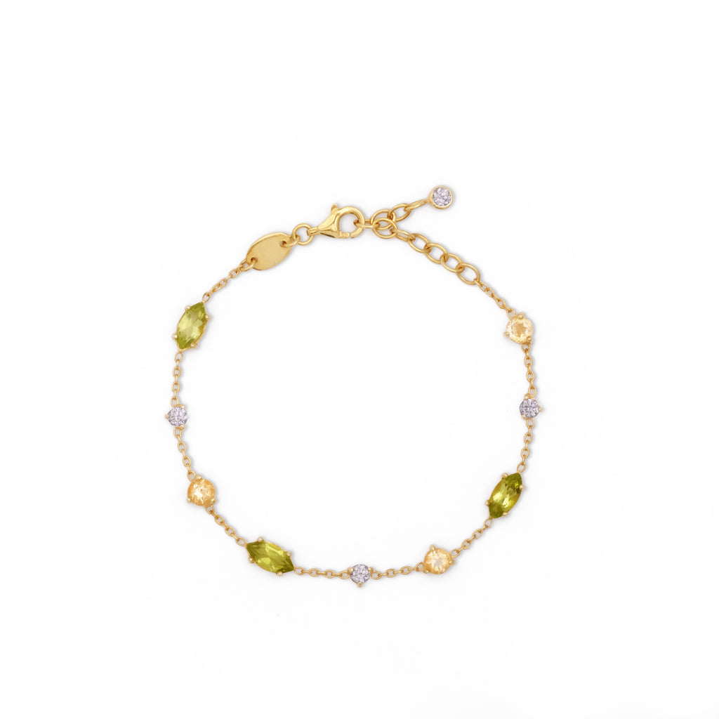 Gelang Koleksi Prong Sterling Silver 925 Gold Plated