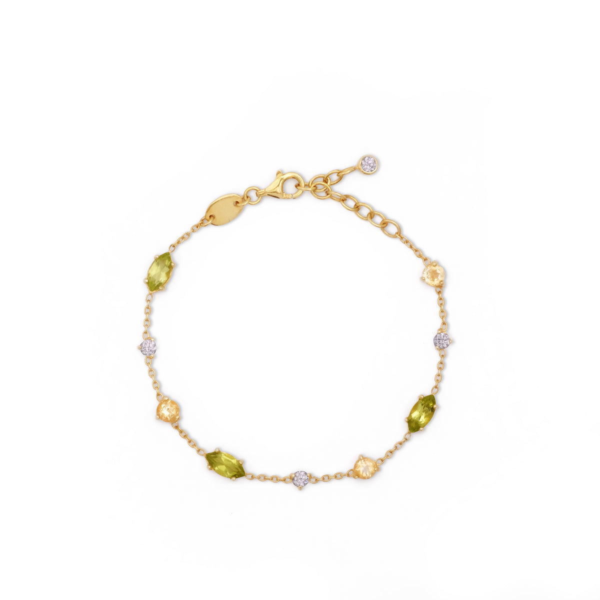 Gelang Koleksi Prong Sterling Silver 925 Gold Plated