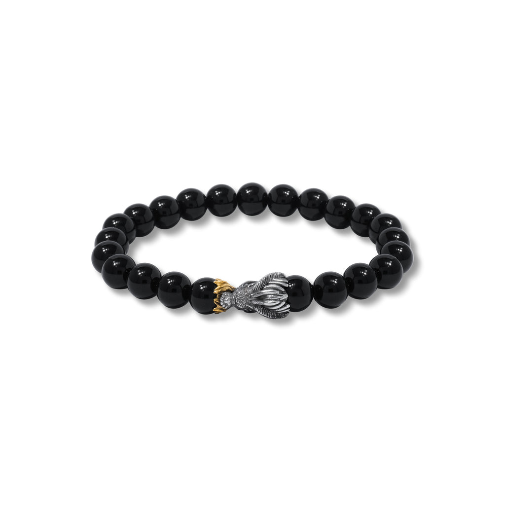 925 Sterling Silver Dragon Collection Silver Bead Bracelet