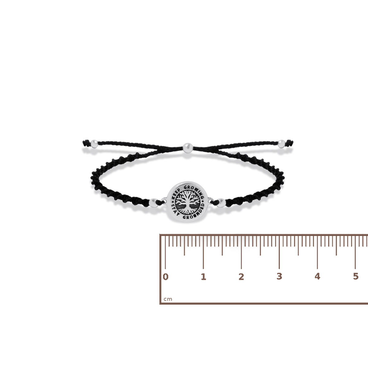 Gelang Serut Tali Hitam Perak 925 Koleksi Tree Of Life New Design