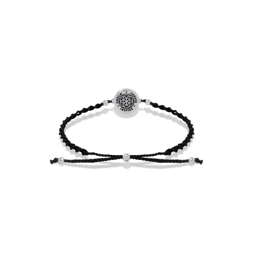 Gelang Serut Tali Hitam Perak 925 Koleksi Tree Of Life New Design