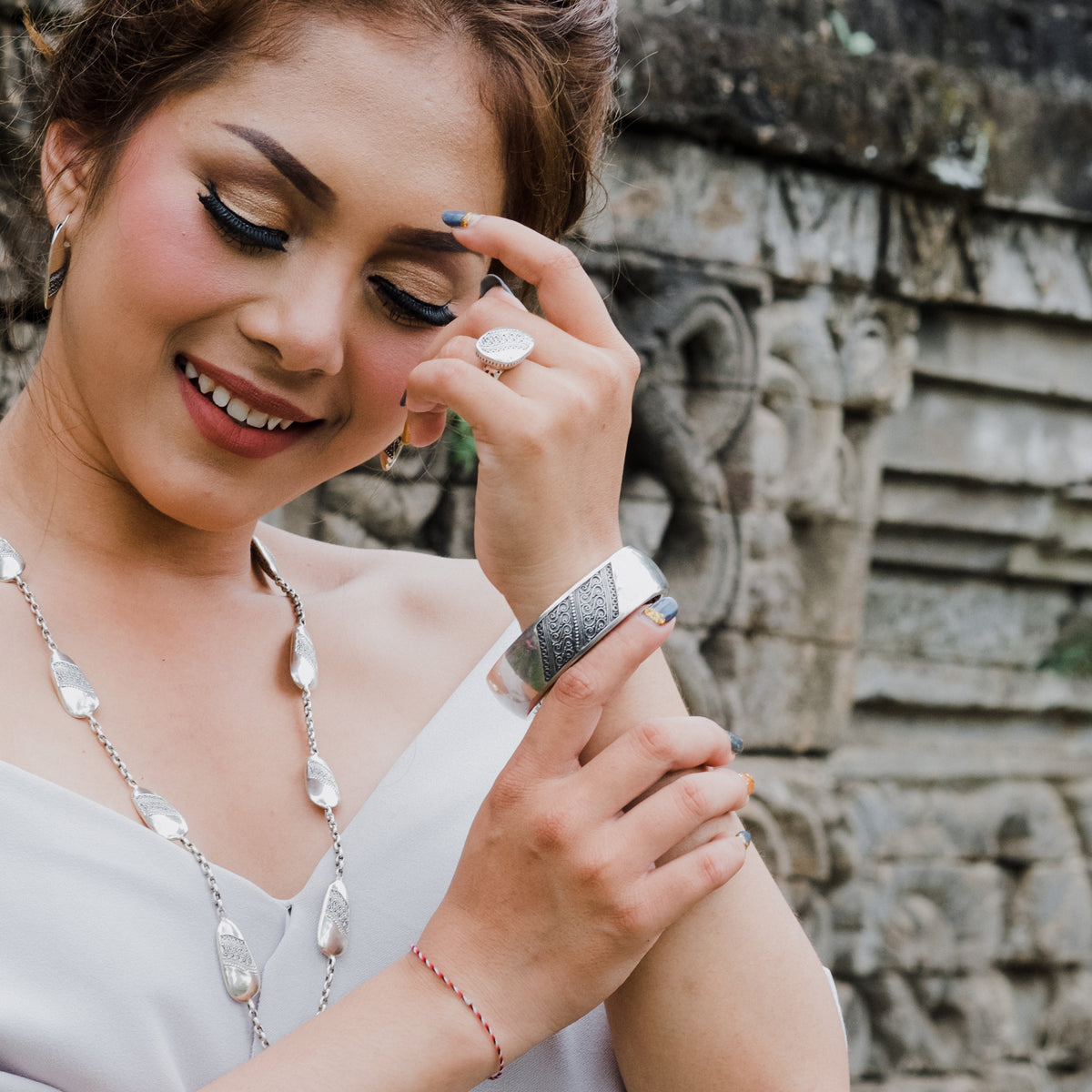 925 Silver Necklace Indonesian Batik Collection
