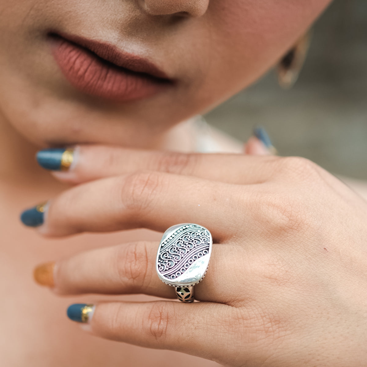 Cincin Cocktail Koleksi Batik Indonesia Sterling Silver 925