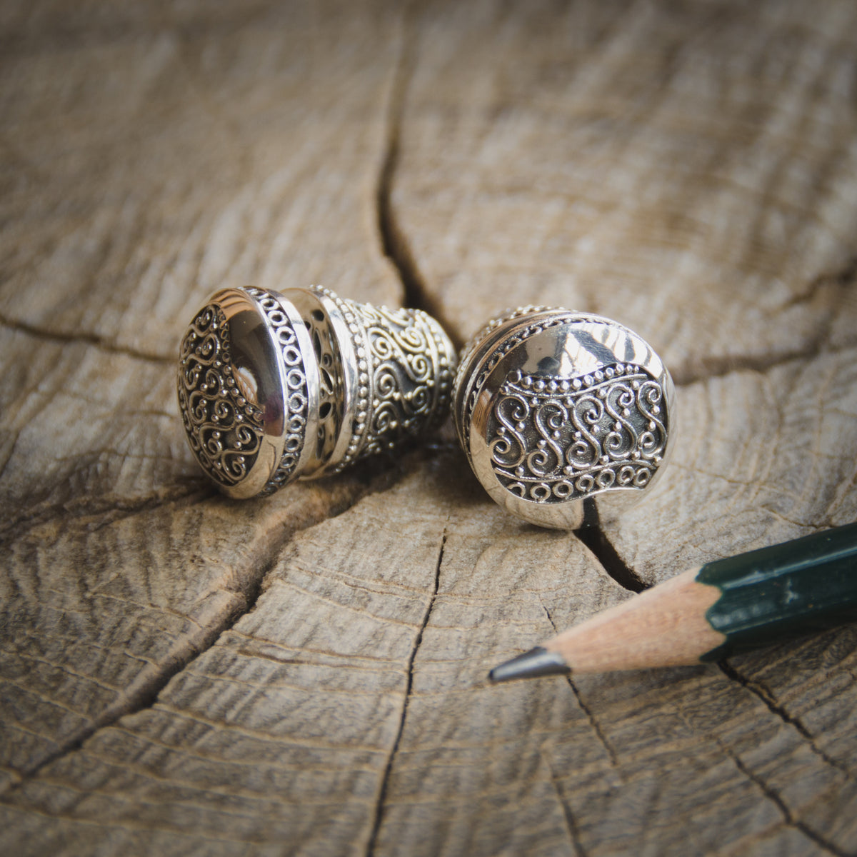 Anting Subeng Bulat Koleksi Batik Indonesia Sterling Silver 925