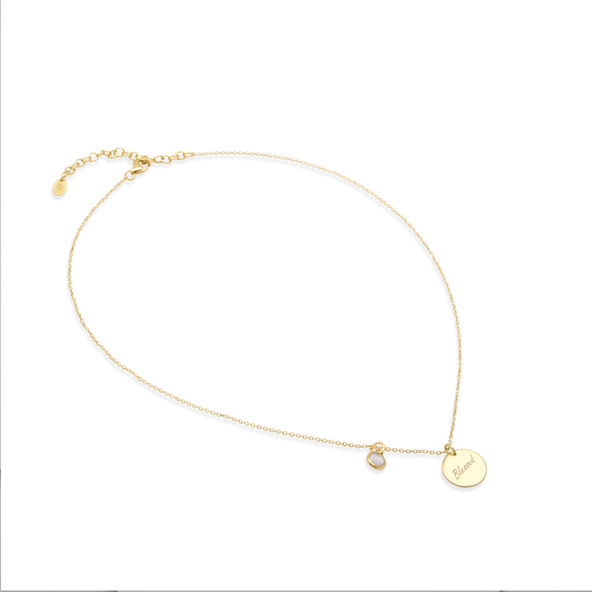 Kalung Rantai Koleksi Mantra Blessed Sterling Silver 925 Gold Plated