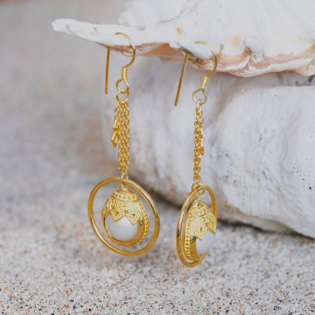 Anting Dangling Perak 925 Koleksi Mutiara Mandalika