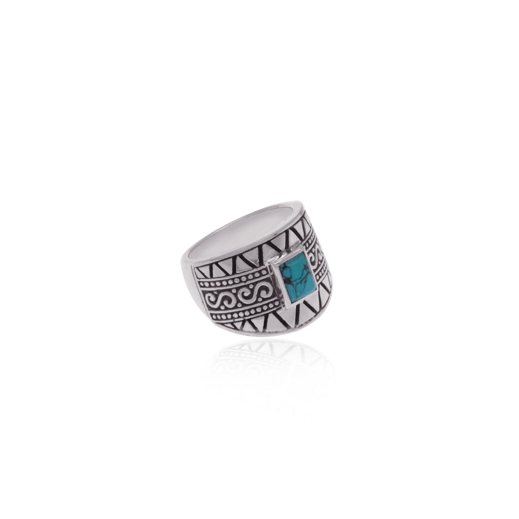 Bohemian Collection 925 Sterling Silver Band Ring