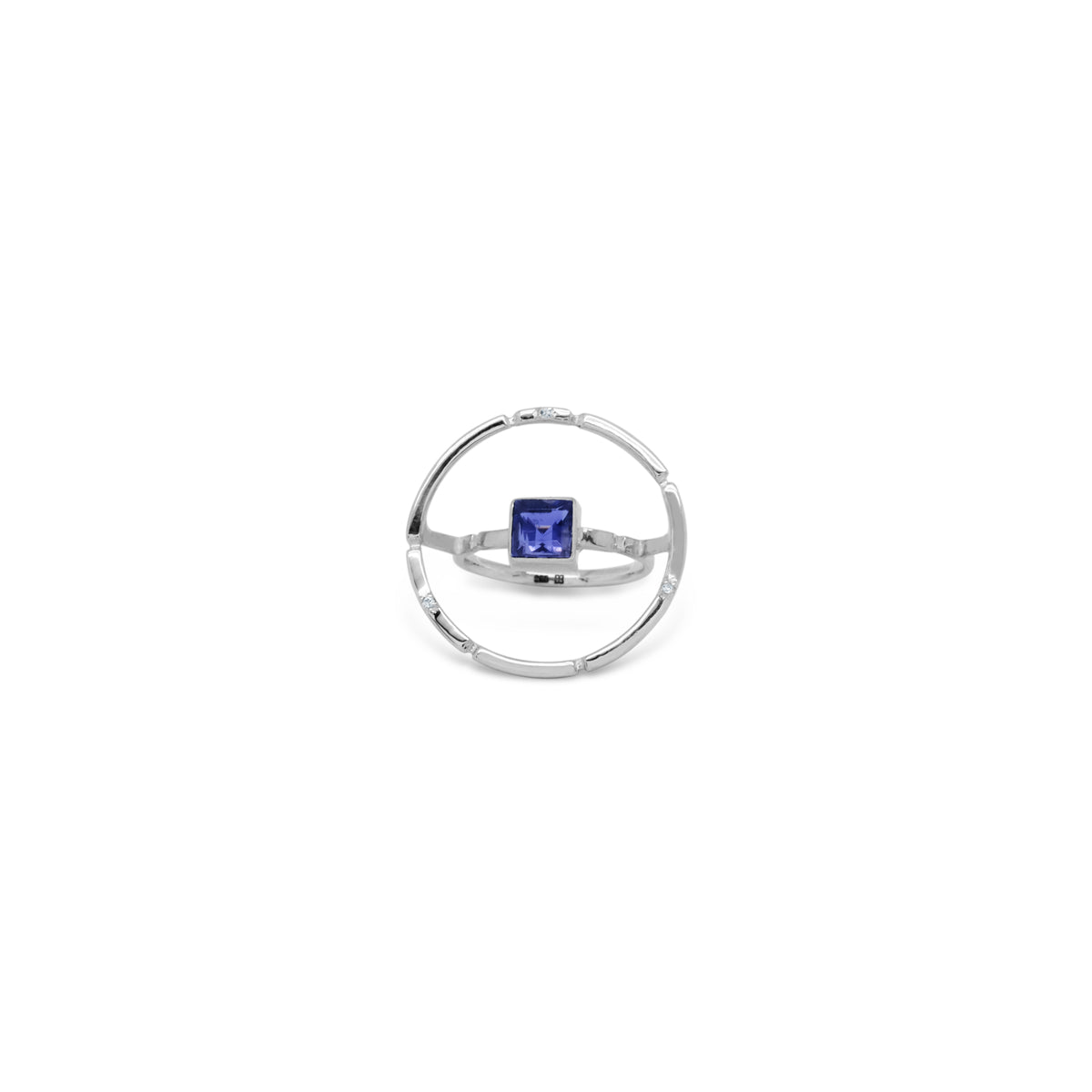 Cincin Perak 925 Koleksi Aeon Permata Iolite