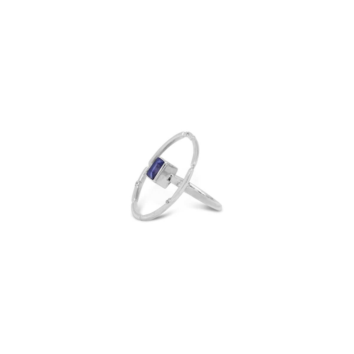 Cincin Perak 925 Koleksi Aeon Permata Iolite