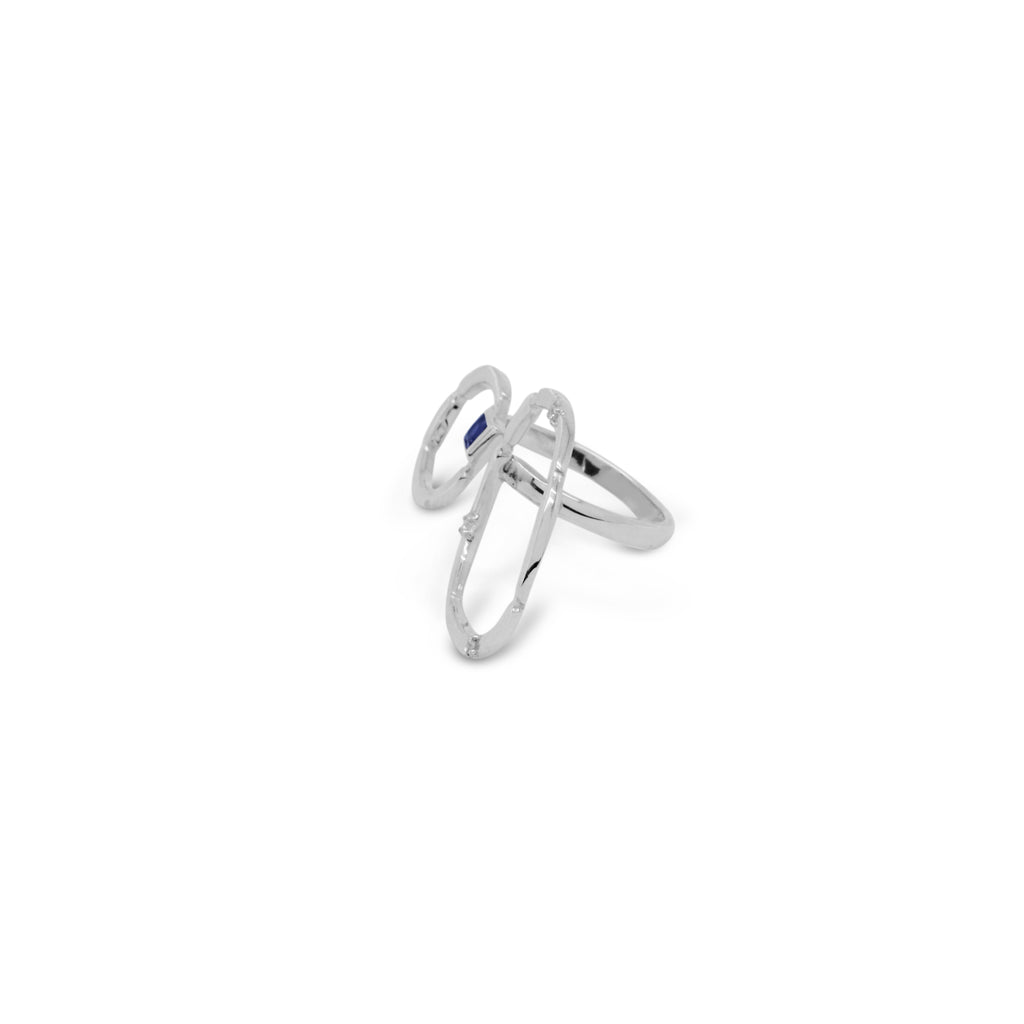 Cincin Perak 925 Koleksi Aeon Permata Iolite