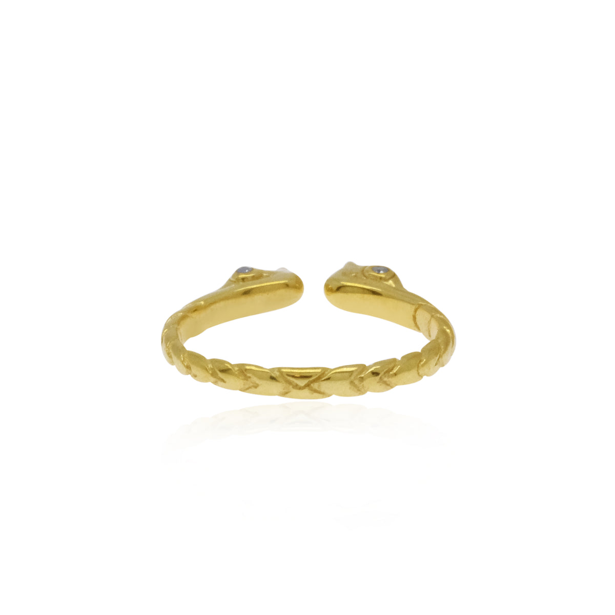 Seahorse Collection Sterling Silver 925 Gold Plated Ring
