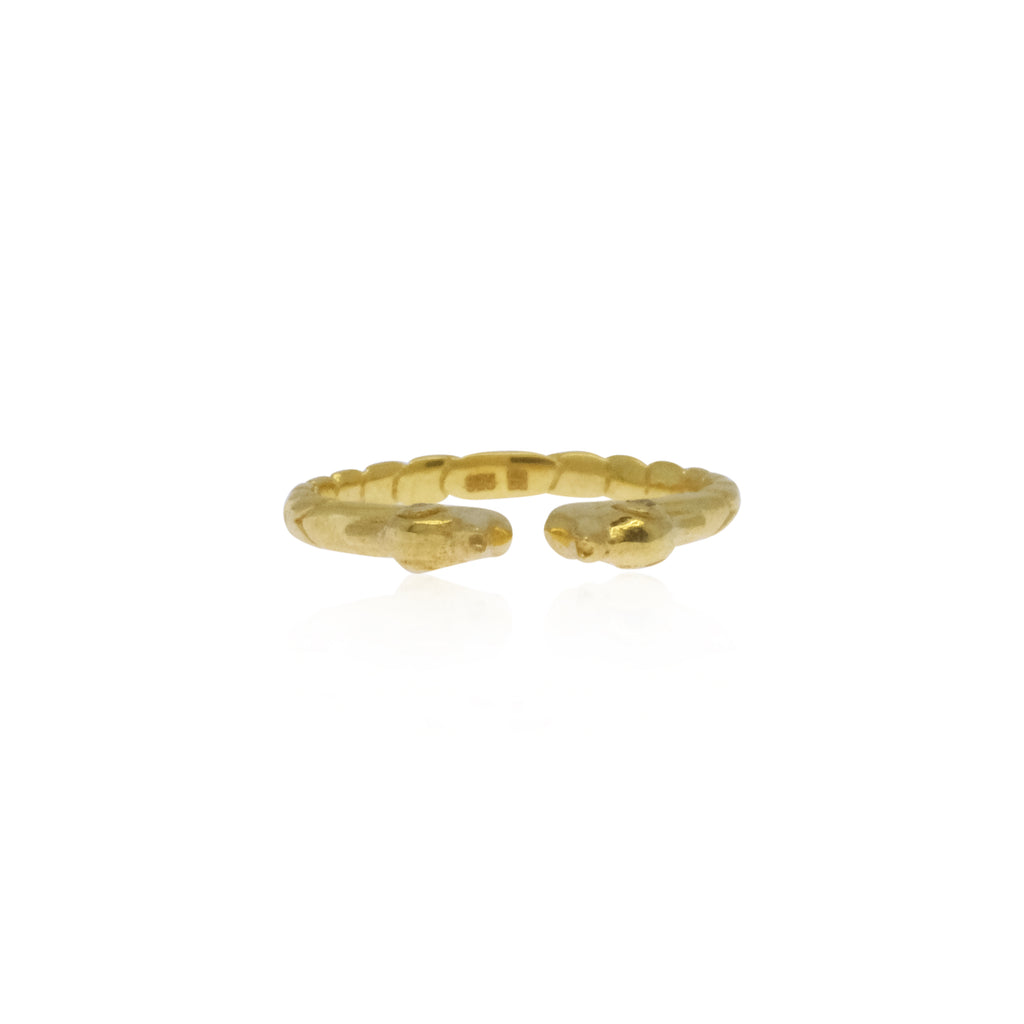 Seahorse Collection Sterling Silver 925 Gold Plated Ring